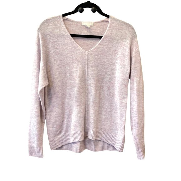 H&M Fine-knit Sweater Light Purple Melange Lavander Loose XS - Picture 2 of 6